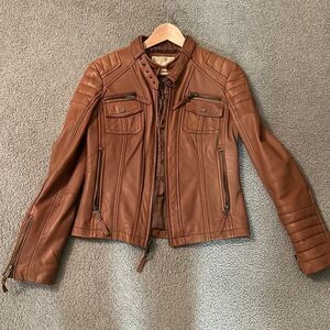 Michael Kors leather biker jacket. Size S